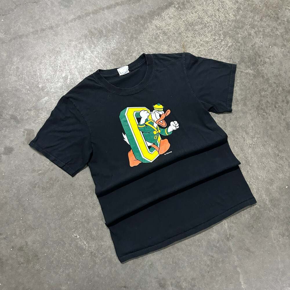 Port & Company Oregon Ducks Disney Donald Duck Black Youth Large T-Shirt